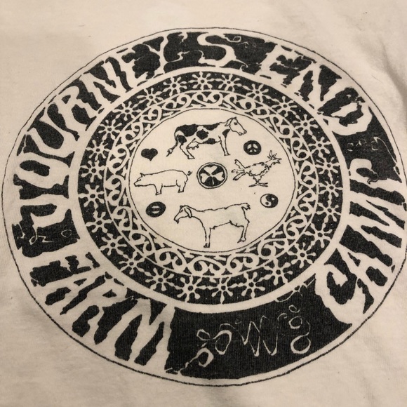 Vintage Single Stitch Tshirt Journeys End Farm Camp Folk Song Weekend 1998 90s - Picture 2 of 8